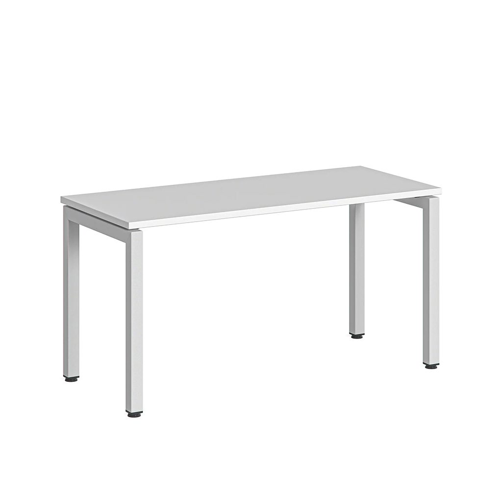 BUREAU STEELCASE Bureau individuel Steelcase blanc 4 pieds métal