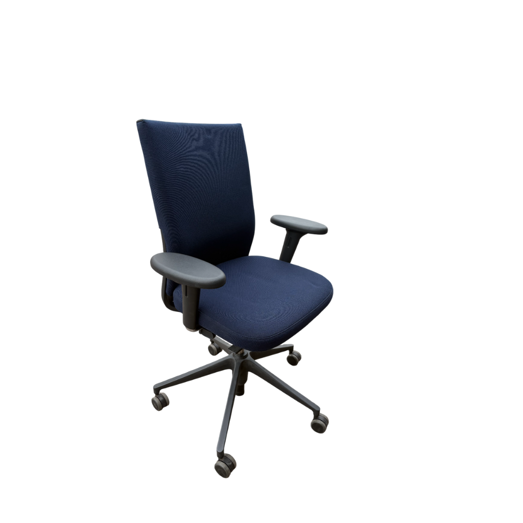 chaise de bureau fauteuil de bureau Vitra ID Soft bleu bleue accoudoir