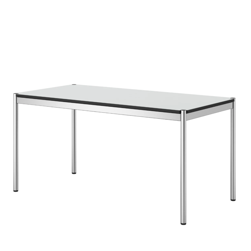 Table USM Haller T59 L1500 blanche Table USM Haller T59 L1500 table réunion blanche haut de gamme premium métal aluminium