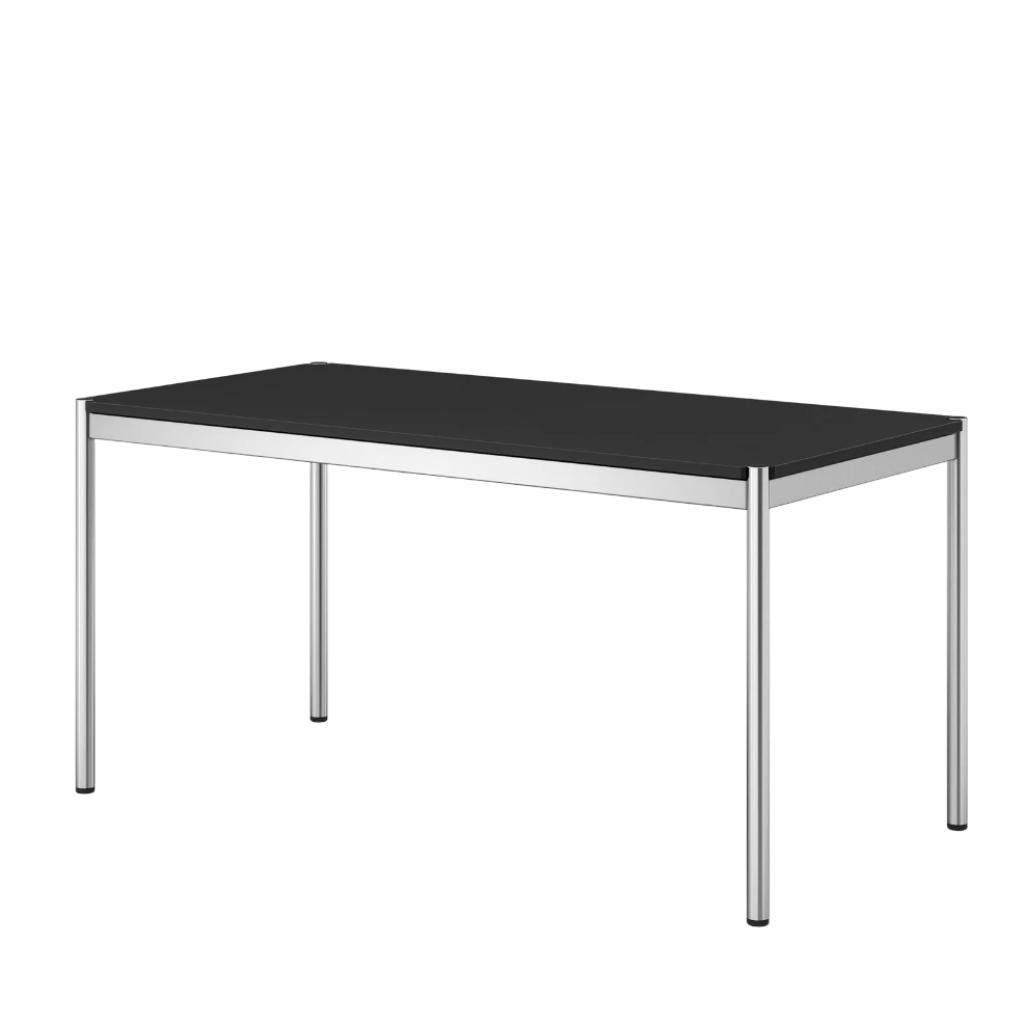 Table USM Haller T59 L1500 noire Table USM Haller T59 L1500 table réunion noire haut de gamme premium métal aluminium