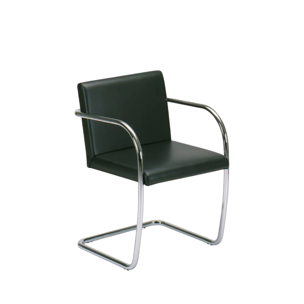 image-Photoroom (2)-Photoroom (6) Chaise Brno - Tubular Brno Chair - Tubular Chaise Brno tubulaire noire cuir bureau chaise bureau métal